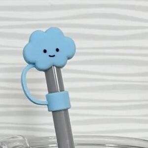 Silicone Blue Cloud Straw Cover- 10MM